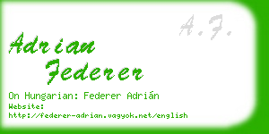 adrian federer business card